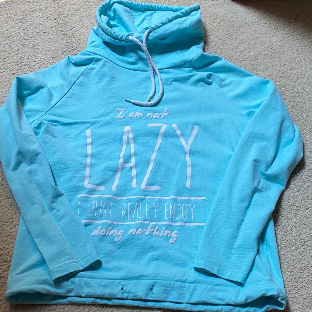 Women's Blue Graphic Hoodie